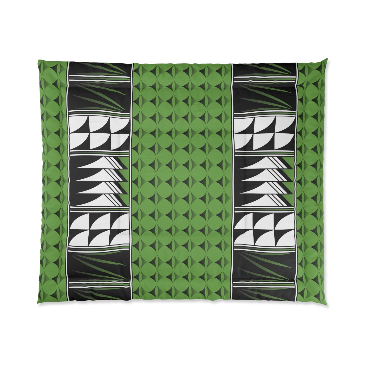 Southwest Feather Blessing on Green Comforter