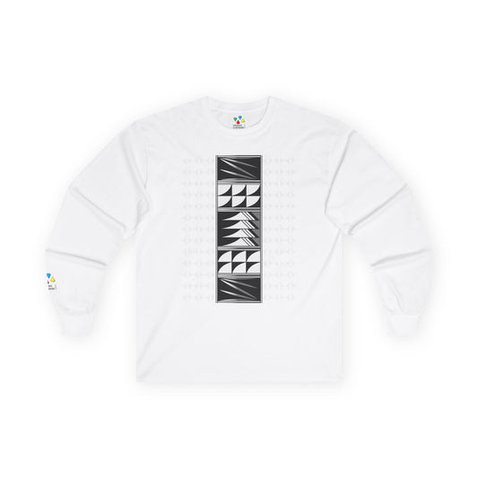 Feather Blessings in Gray Unisex Long Sleeve Tee