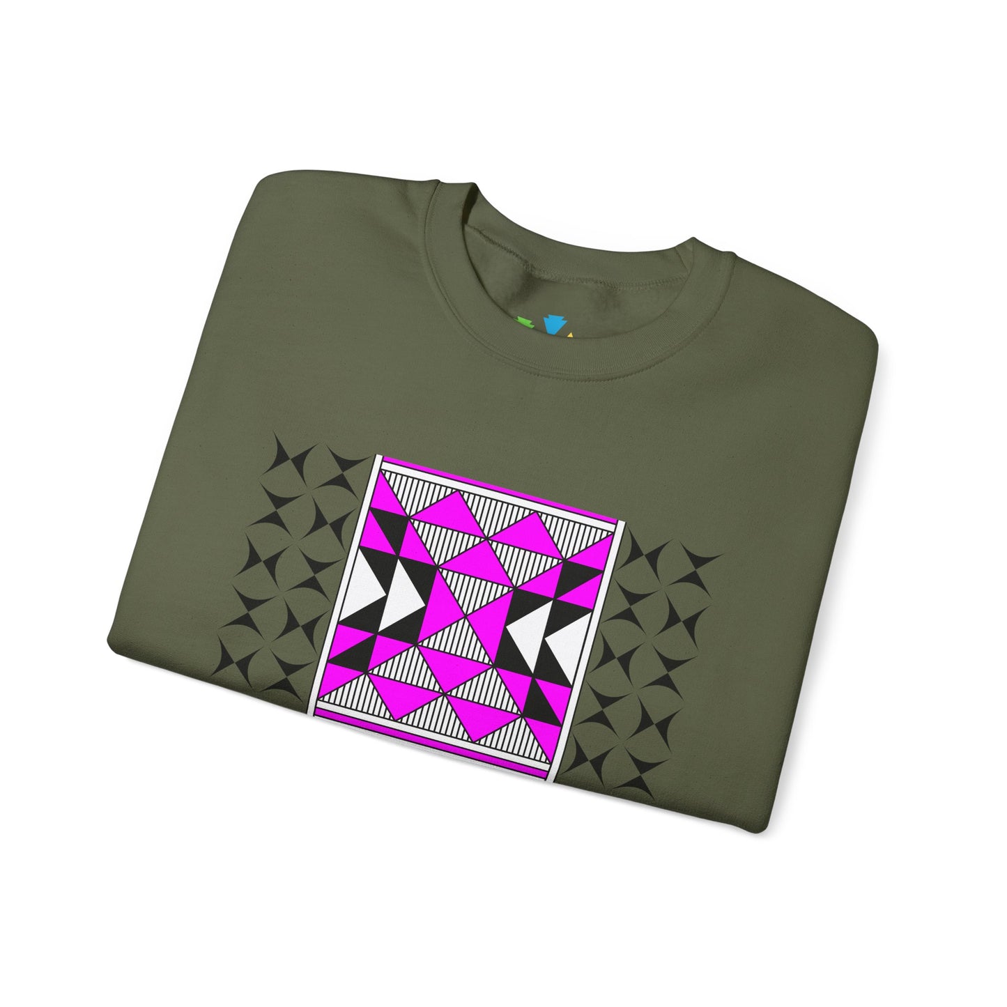 Sacred Mountains in Pink Unisex Sweatshirt