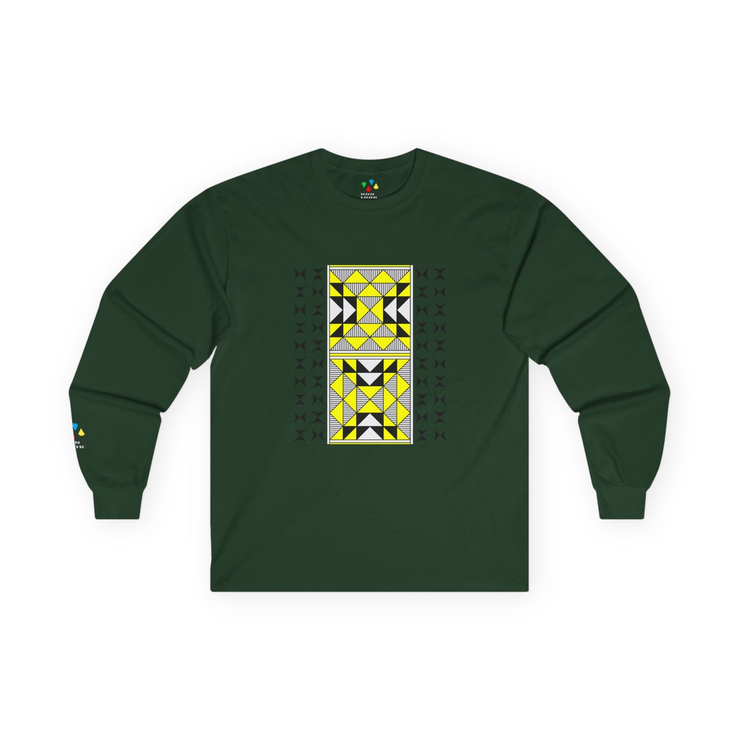 Sacred Mountains in Yellow Unisex Long Sleeve Tee