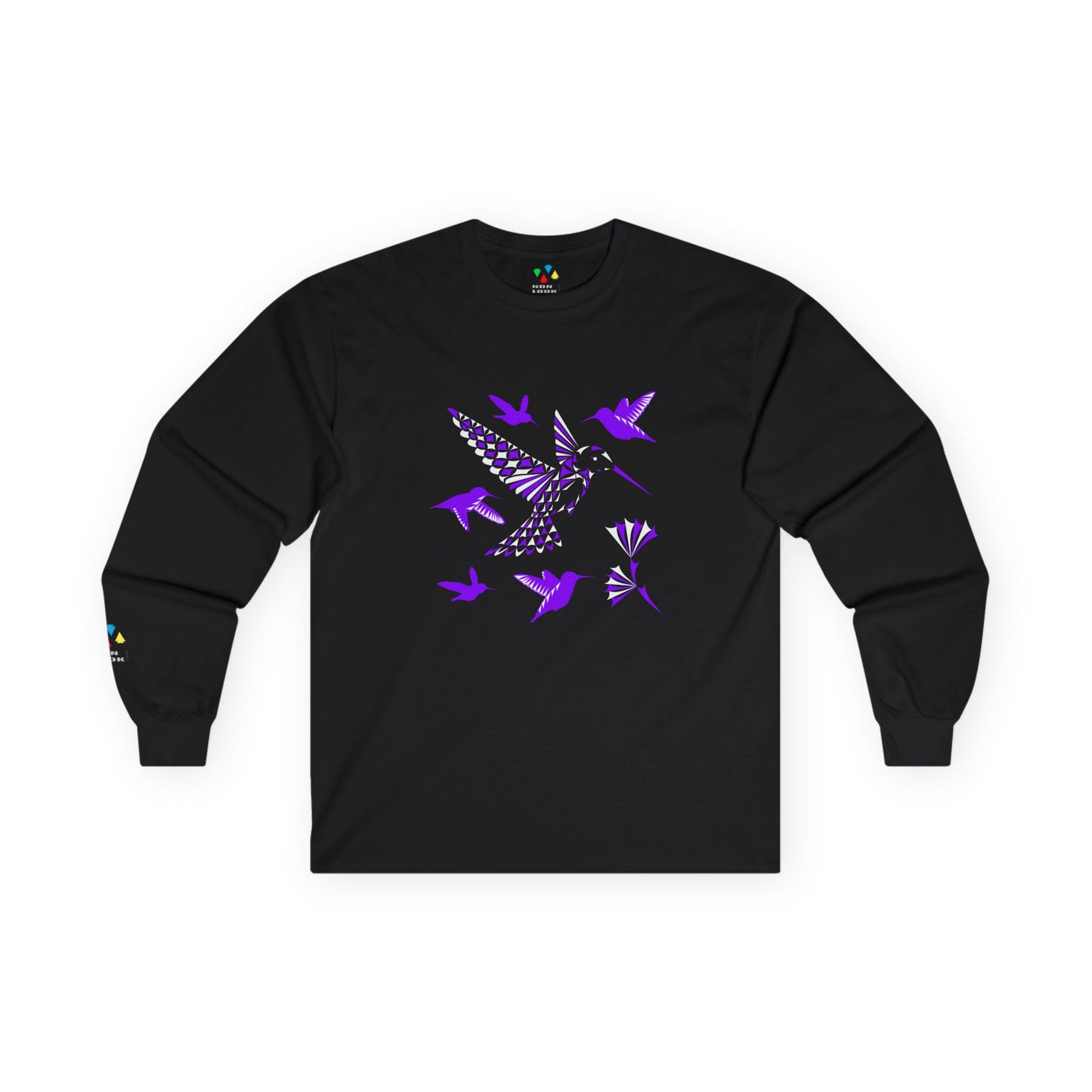 Hummingbird Blessing in Purple Unisex Long Sleeve Tee