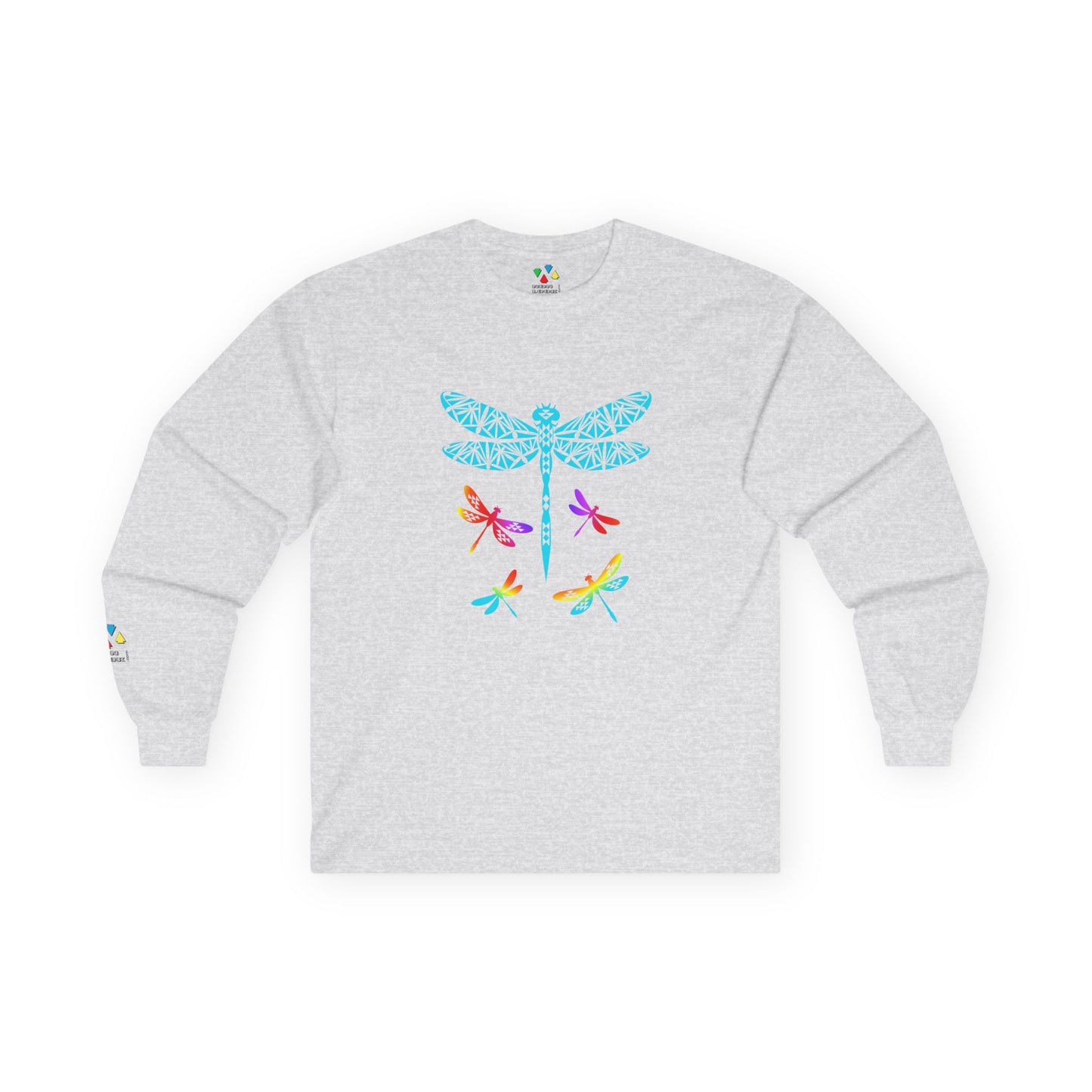 Rainbow Native Dragonfly Unisex Long Sleeve Tee