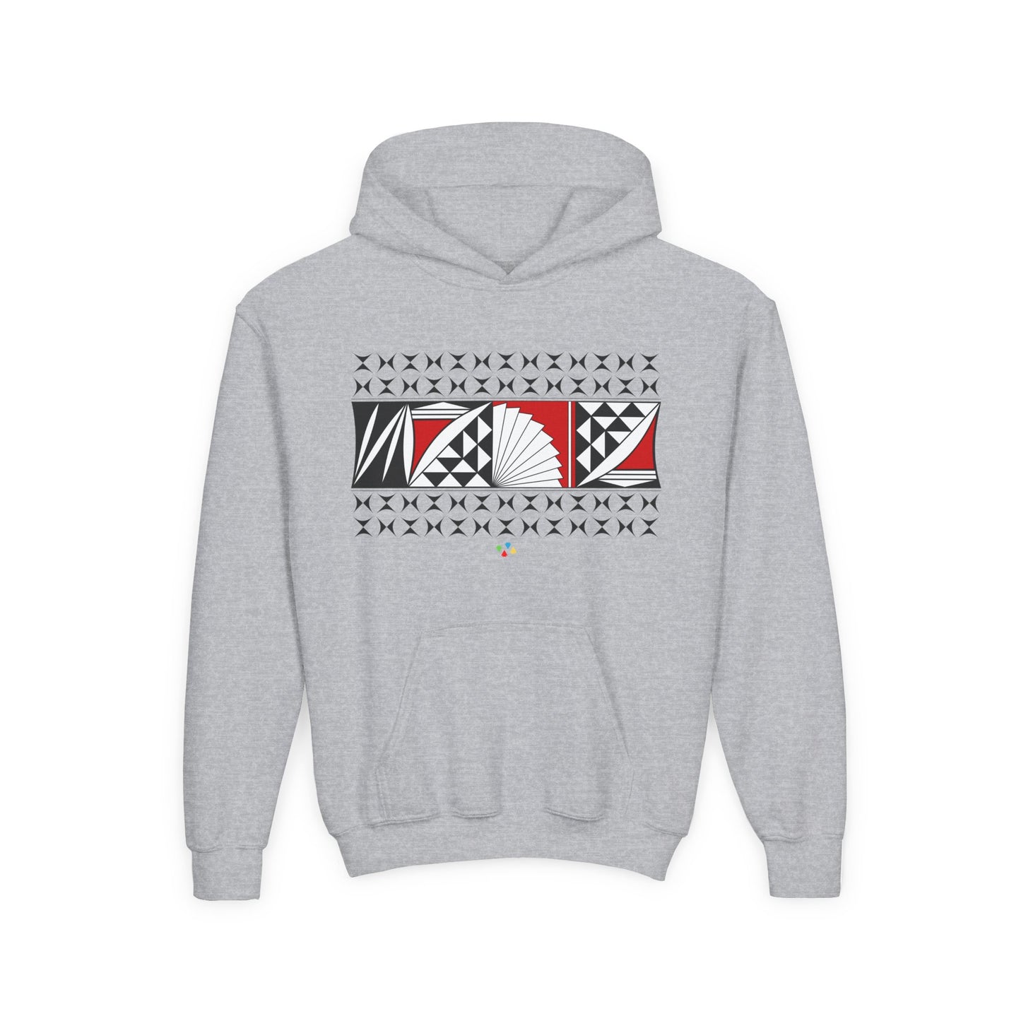 Red Southwest Sunrise Youth Heavy Blend Hooded Sweatshirt