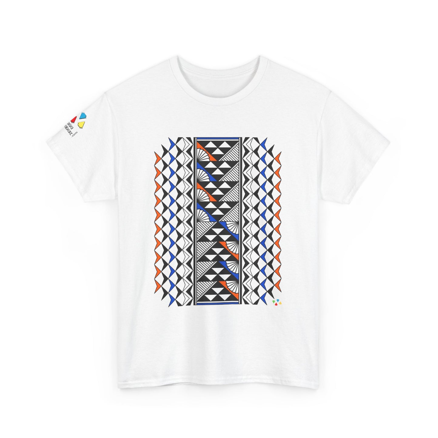 Sun and Rain in Orange/Blue Gildan Unisex Tee