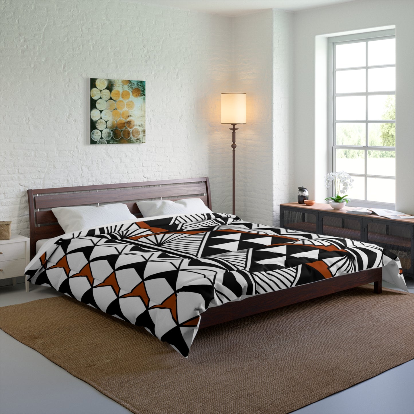 Southwest Rain and Sun in Rust Comforter