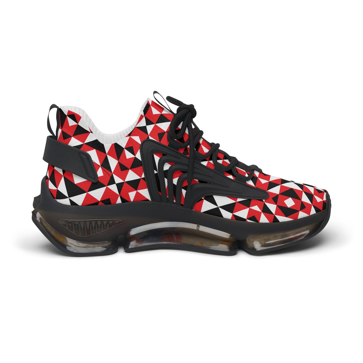Sacred Mountains in Red Women's Mesh Sneakers