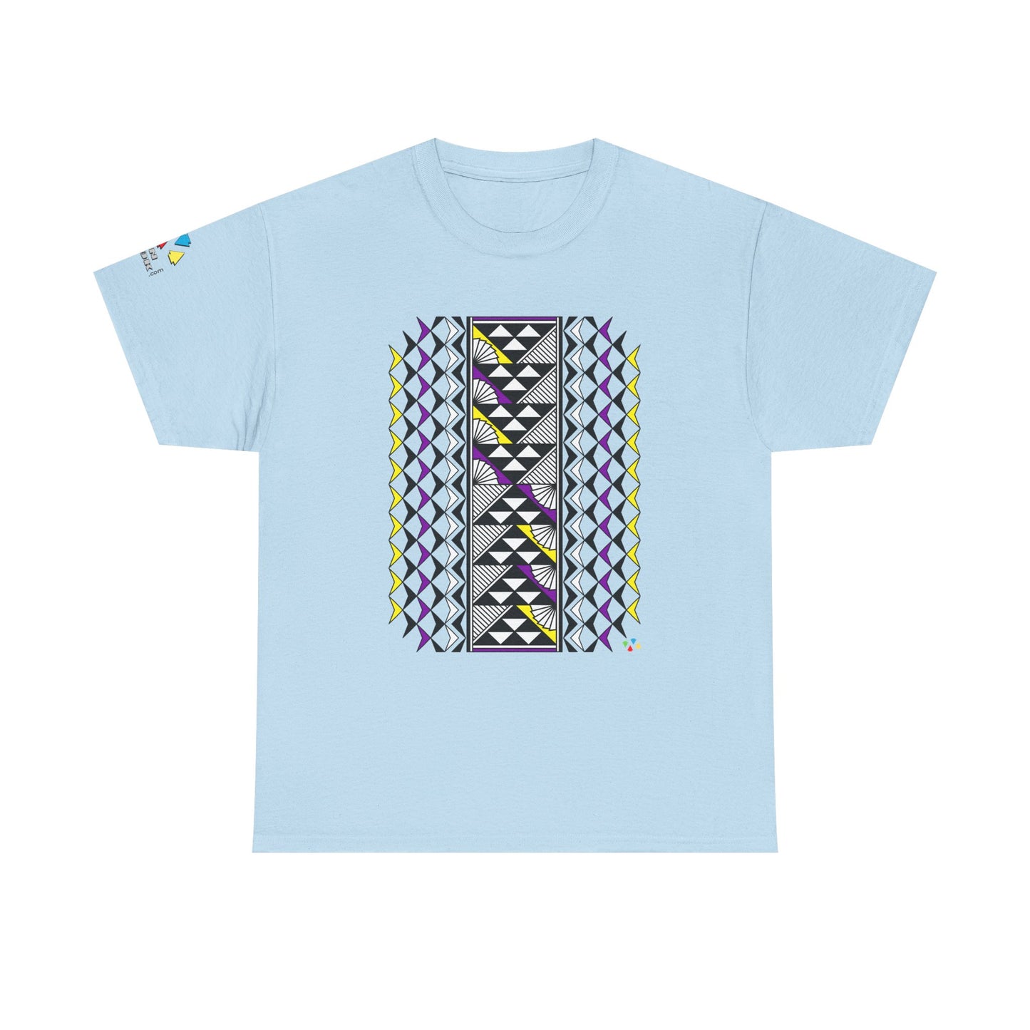 Sun and Rain in Purple/ Yellow Gildan Unisex Tee