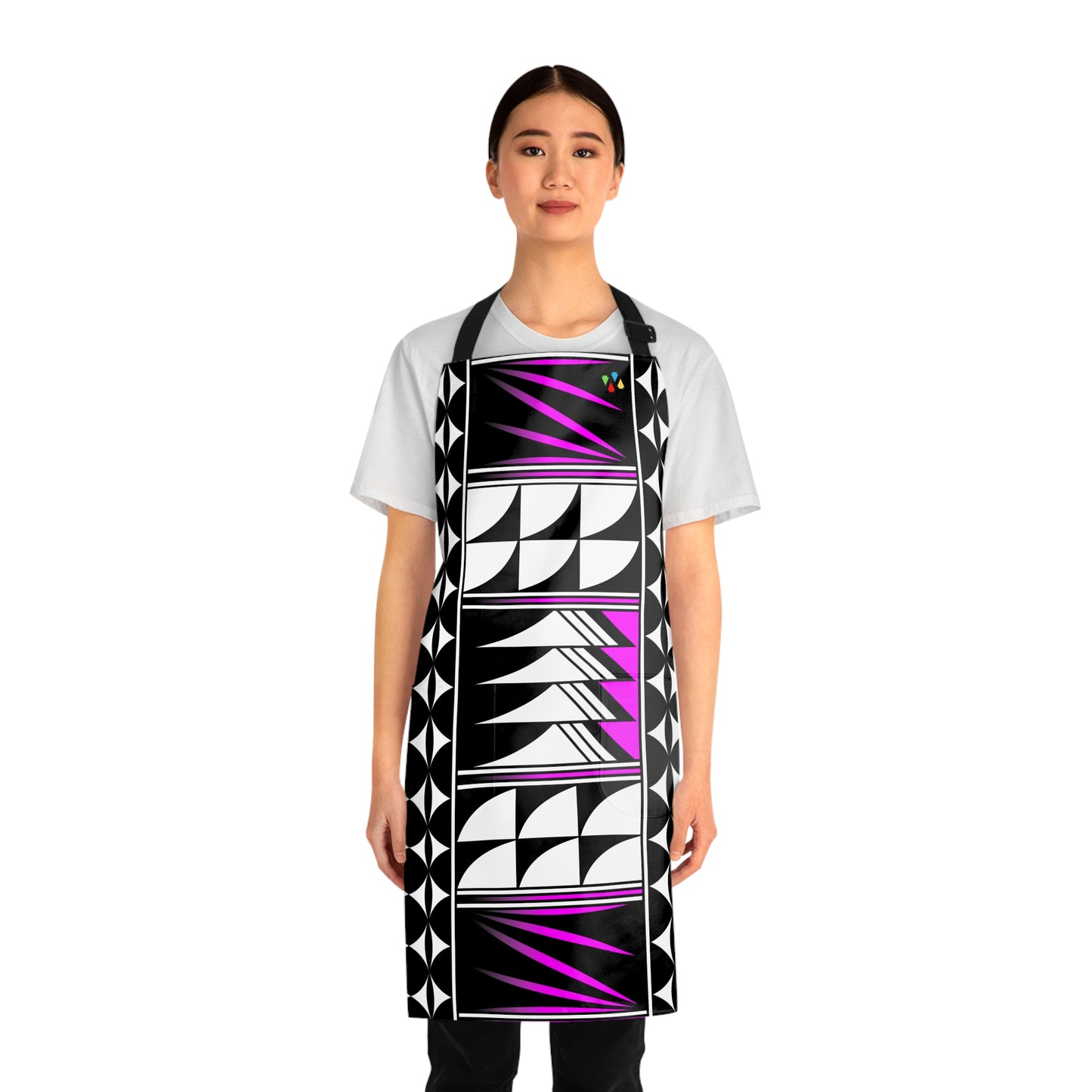 Pink Native Feather Blessing Two Pocket Apron