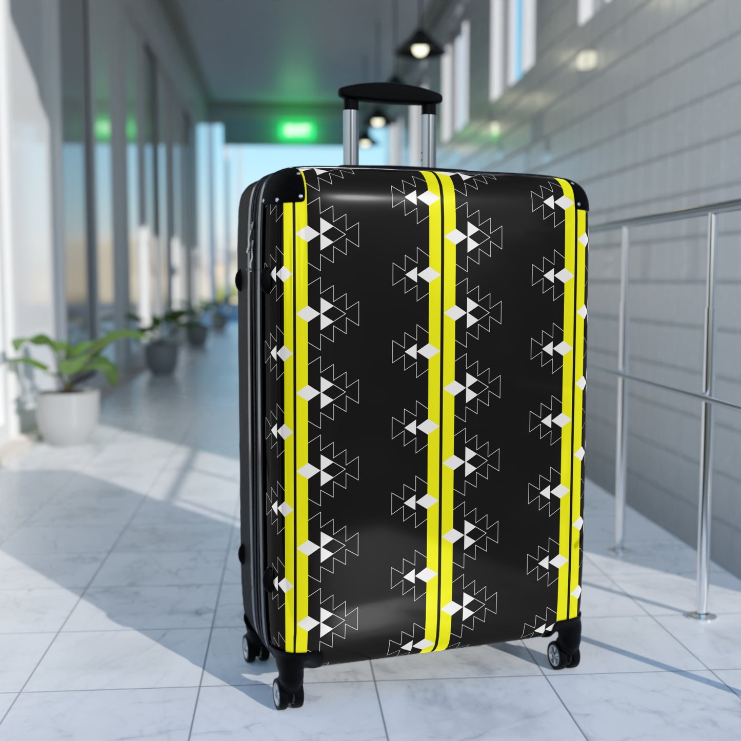 Yellow Native Woven Stories Suitcases
