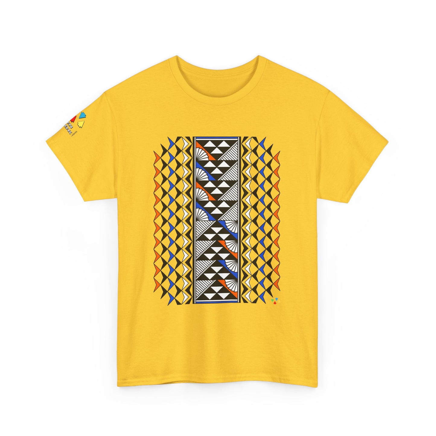 Sun and Rain in Orange/Blue Gildan Unisex Tee