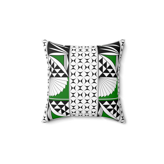 Southwest Sunrise in Green Square Pillow