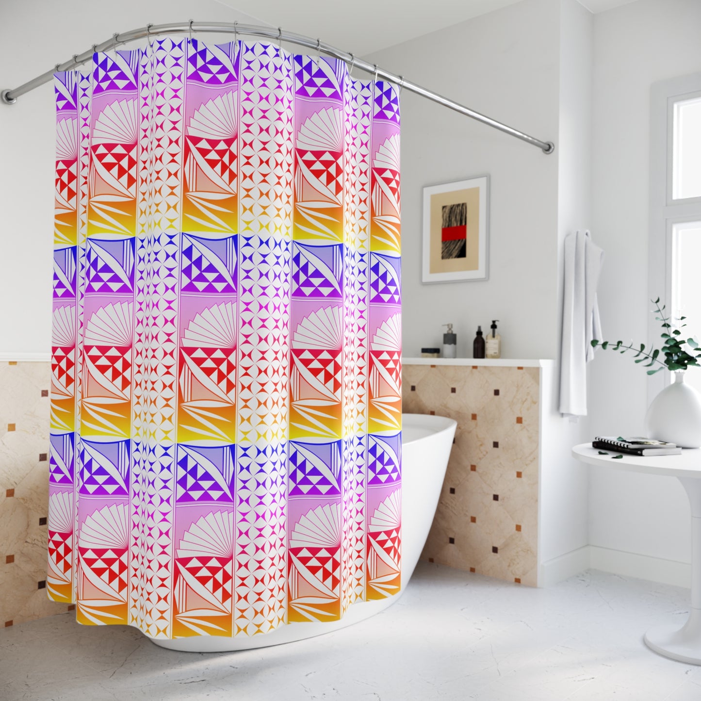 Southwest Rainbow Sunrise Shower Curtains