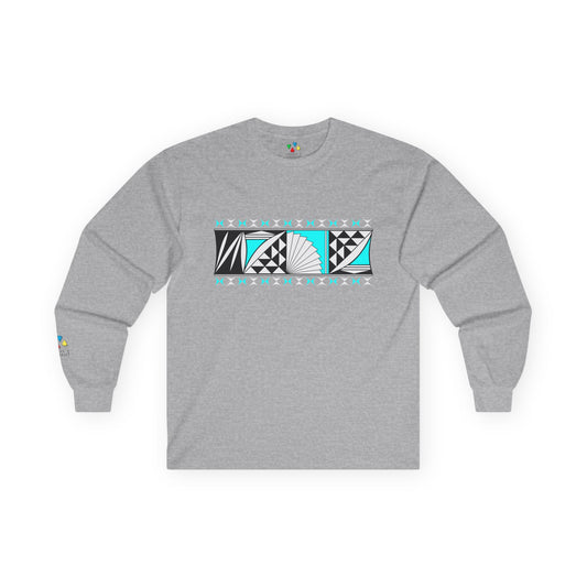 Southwest Sunrise in Turquoise Unisex Long Sleeve Tee