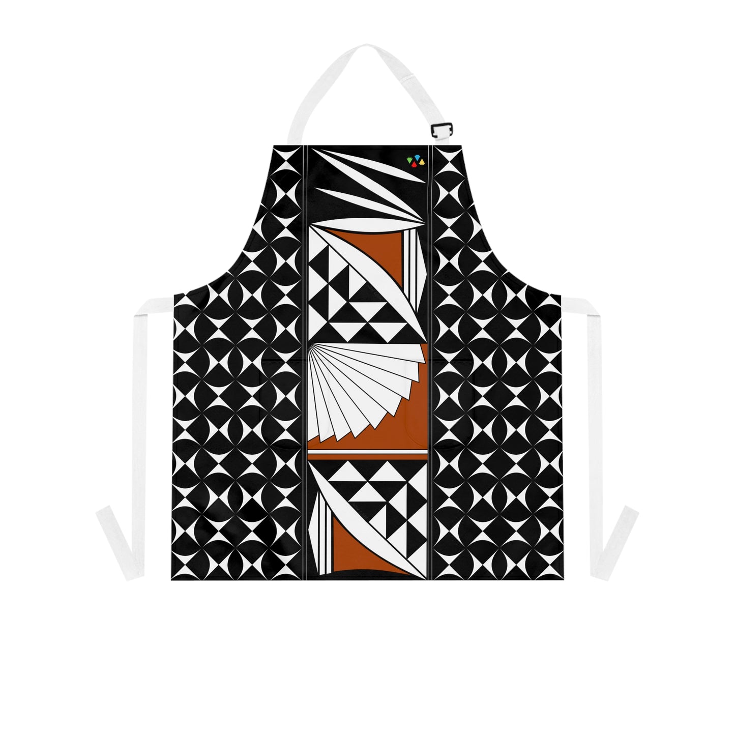 Southwest Sunset on Black Two Pocket Apron