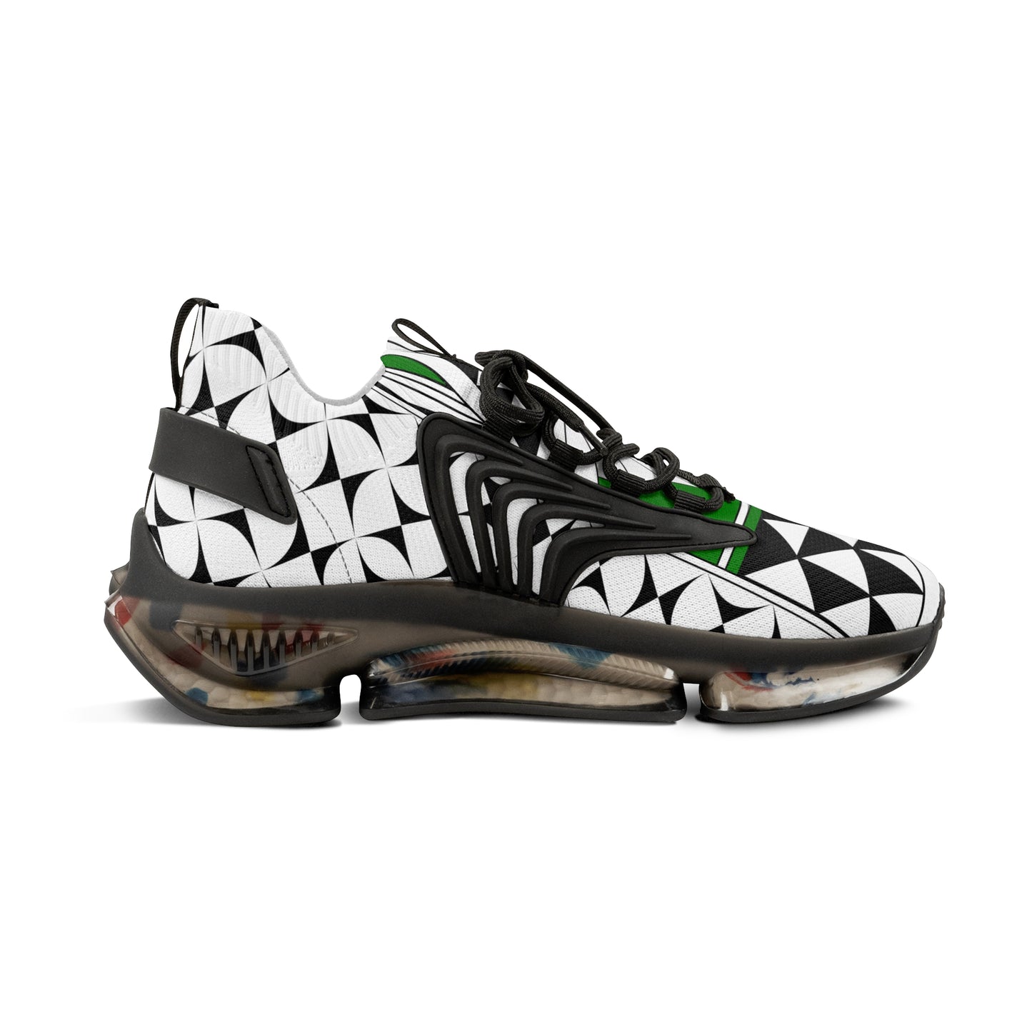 Southwest Sunrise in Green Men's Mesh Sneakers