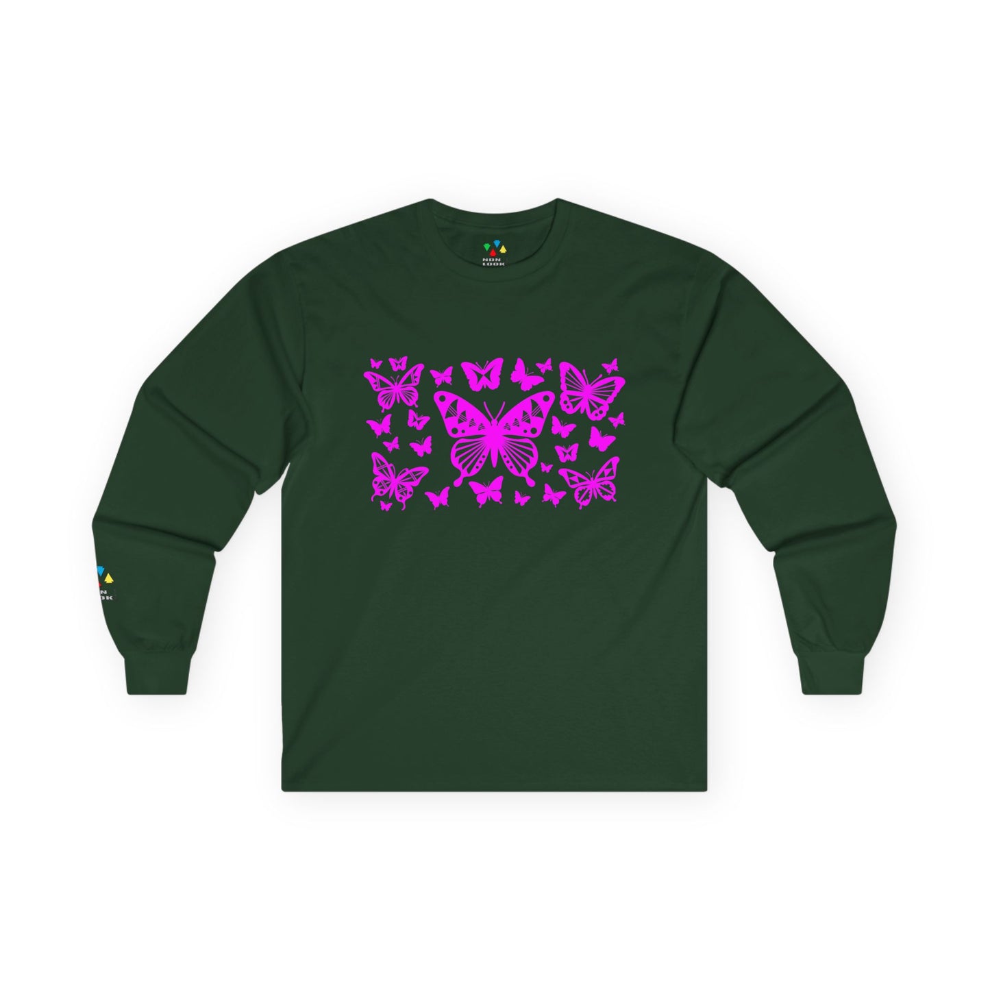 Butterfly Dance in Pink Unisex Long Sleeve Tee