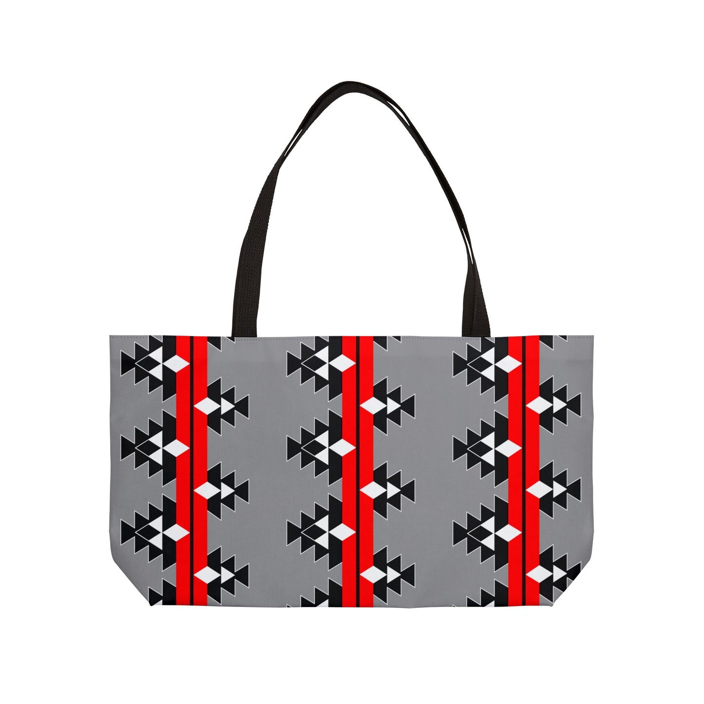Native Woven Stories in Red Weekender Tote Bag