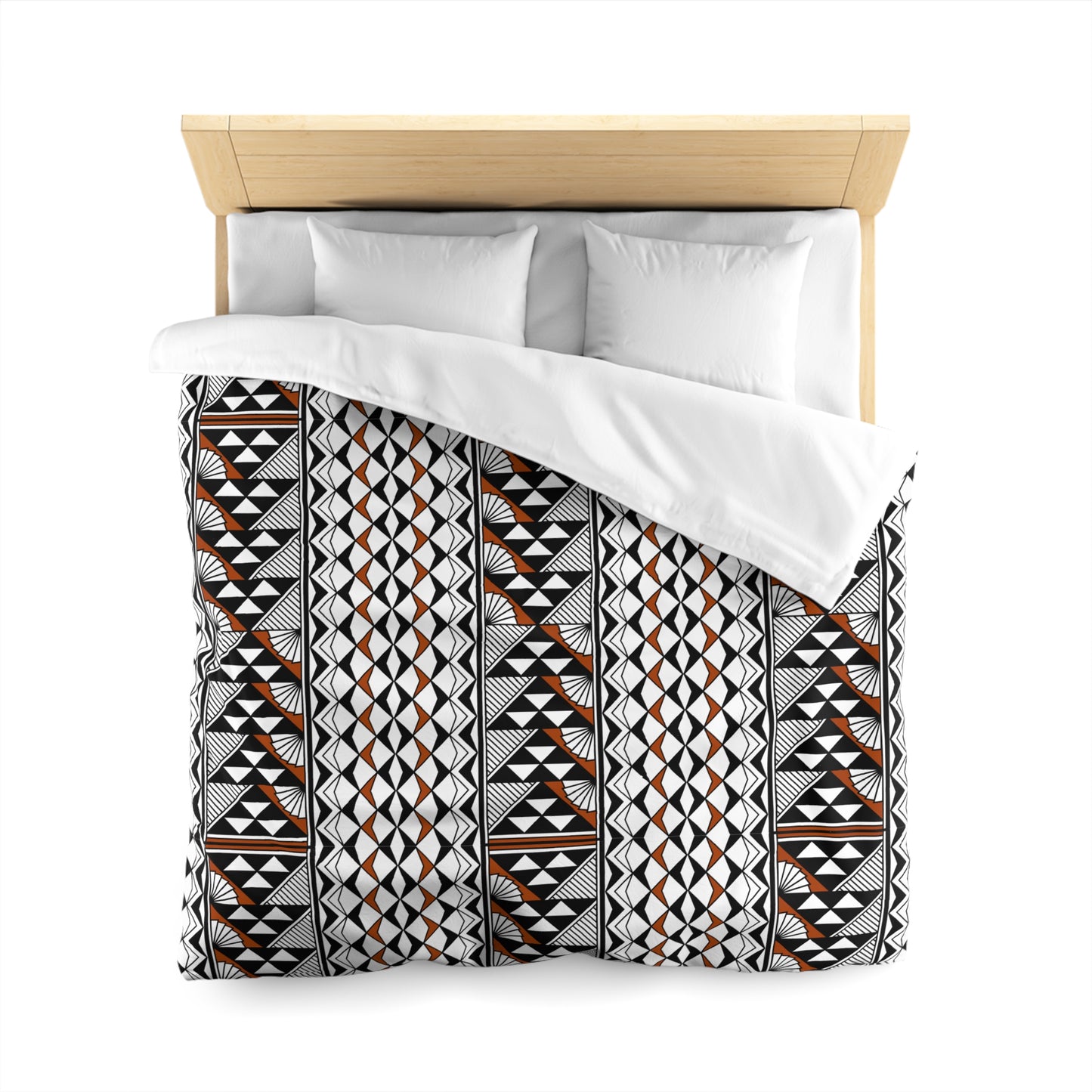 Sun and Rain in Rust Microfiber Duvet Cover