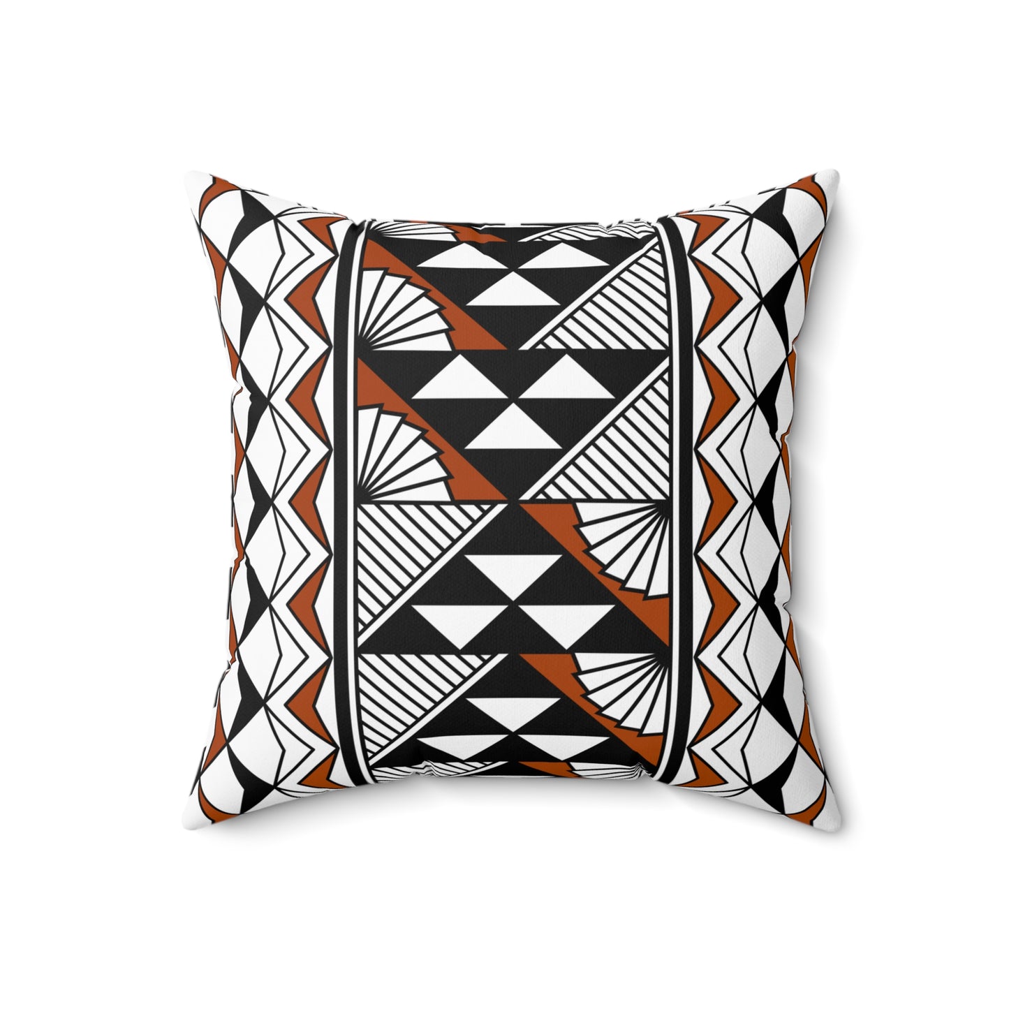 Sun and Rain in Rust Spun Polyester Square Pillow