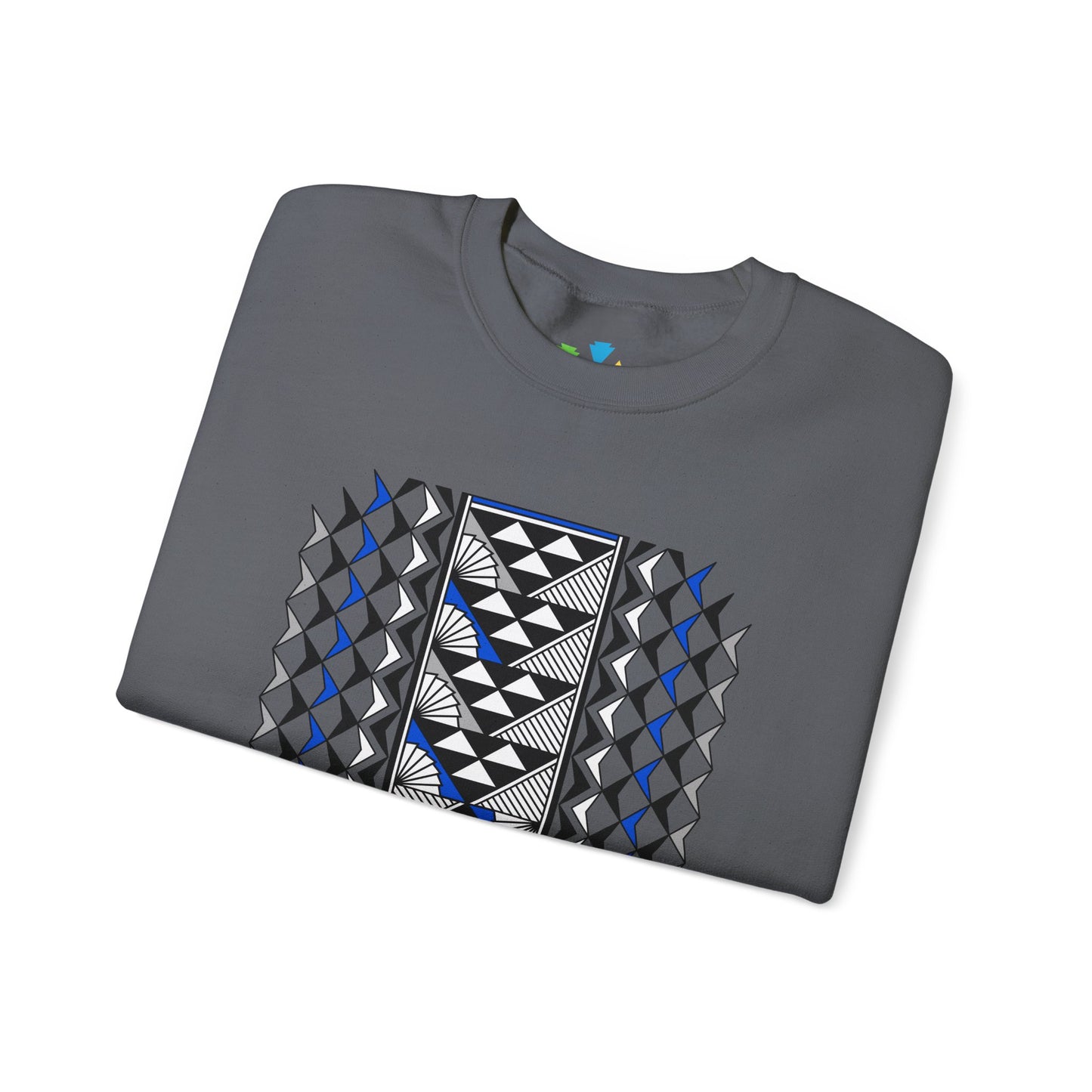 Sun and Rain in Blue/Silver Unisex Sweatshirt