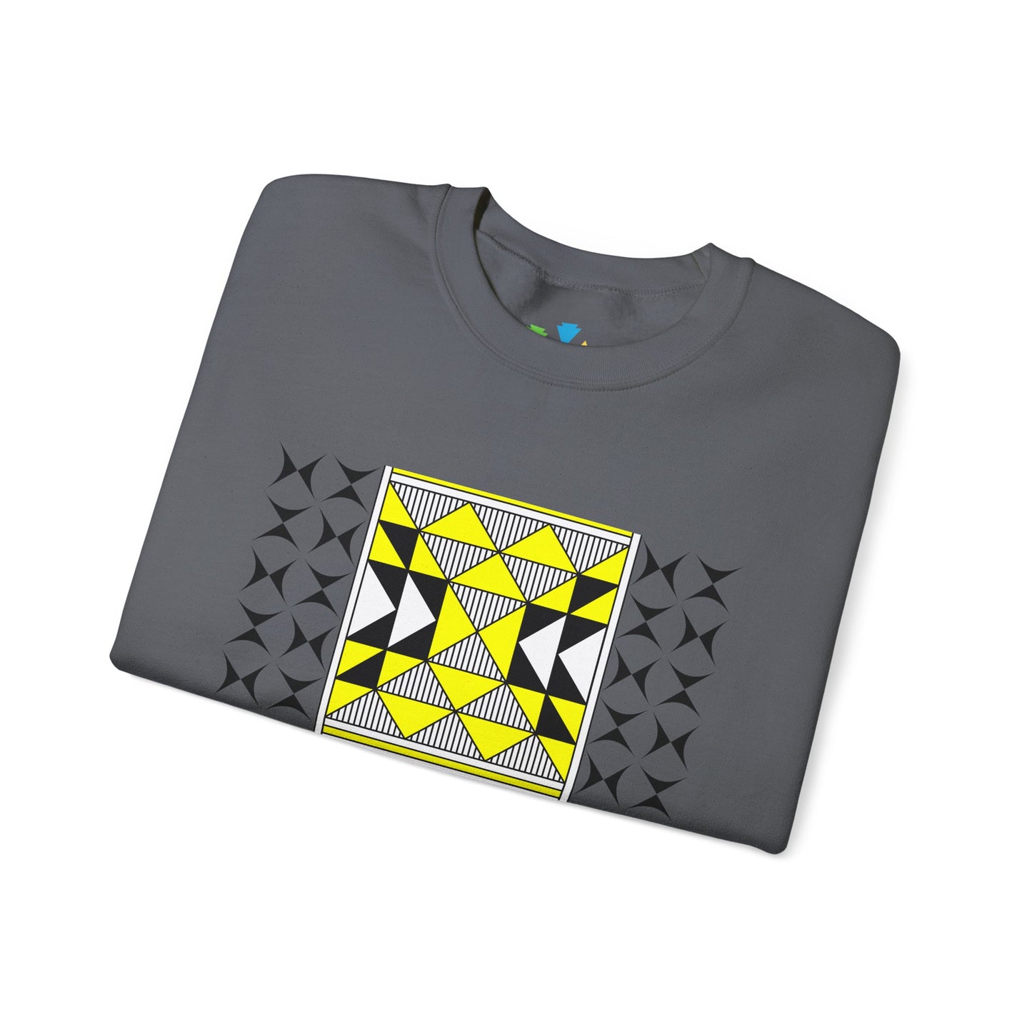 Sacred Mountains in Yellow Unisex Sweatshirt