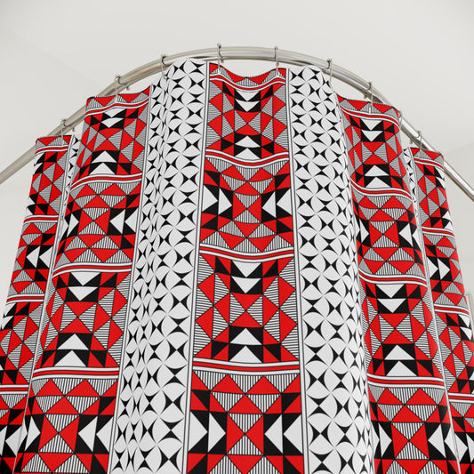 Southwest Mountains in Red Shower Curtains