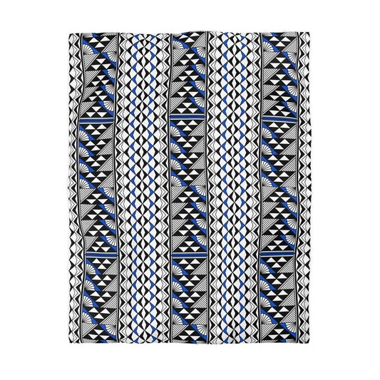 Sun and Rain in Blue Microfiber Duvet Cover