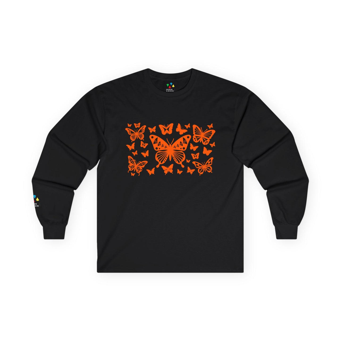 Butterfly Dance in Orange Unisex Long Sleeve Tee