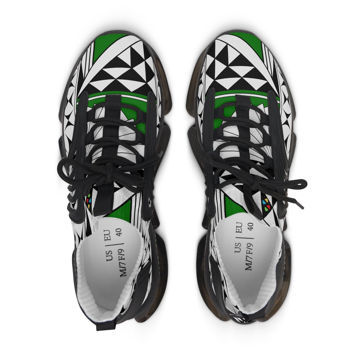 Southwest Sunrise in Green Women's Mesh Sneakers