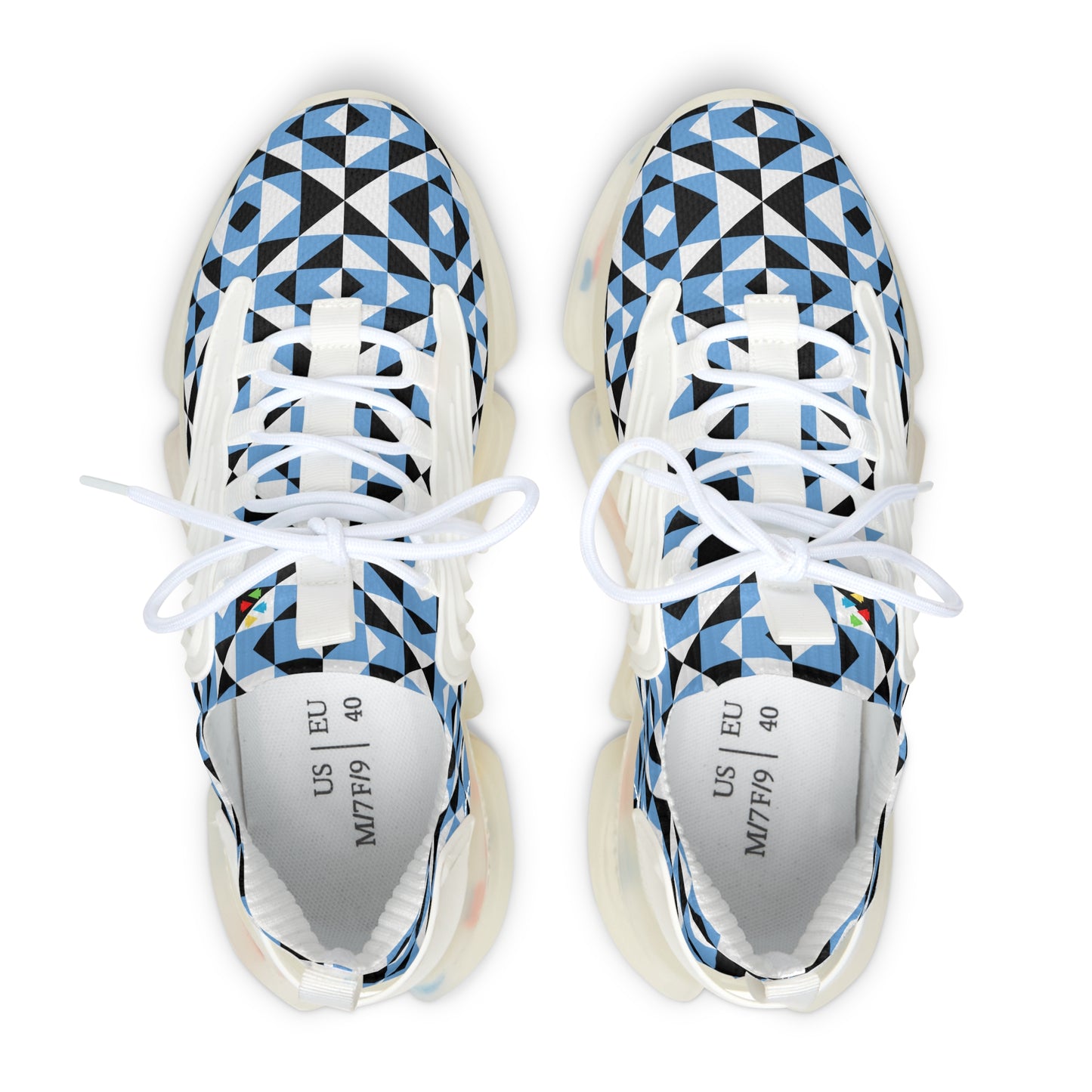 Sacred Mountains in Blue Women's Mesh Sneakers