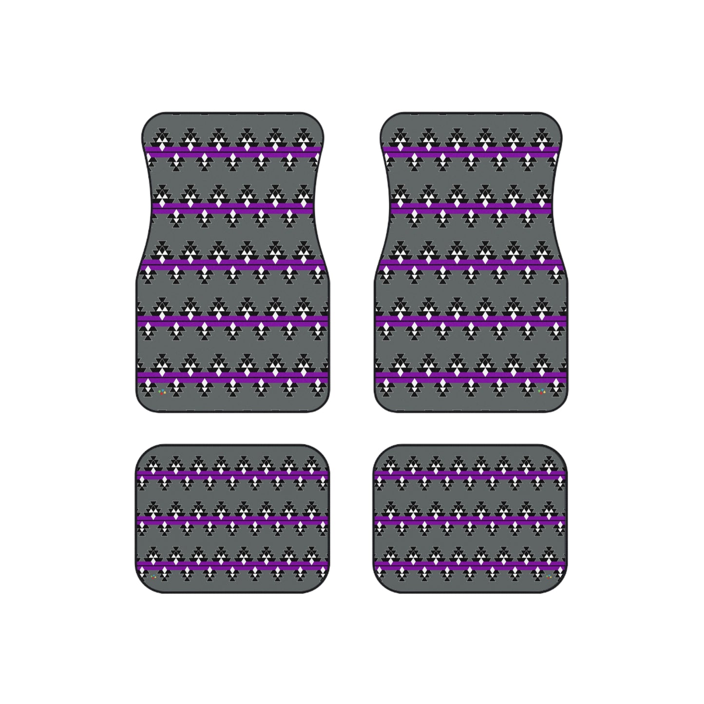 Purple Native Woven Stories Car Mats (Set of 4)