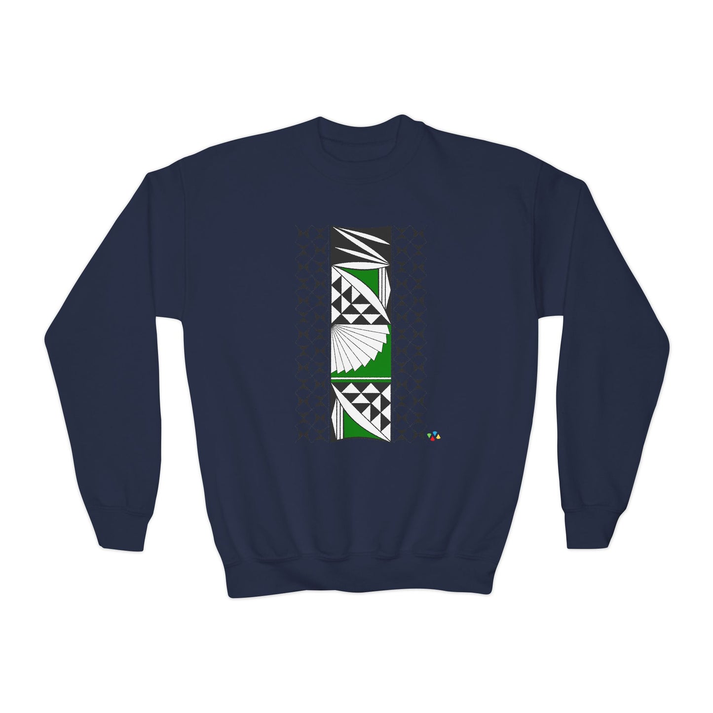 Southwest Sunrise in Green Youth Crewneck Sweatshirt
