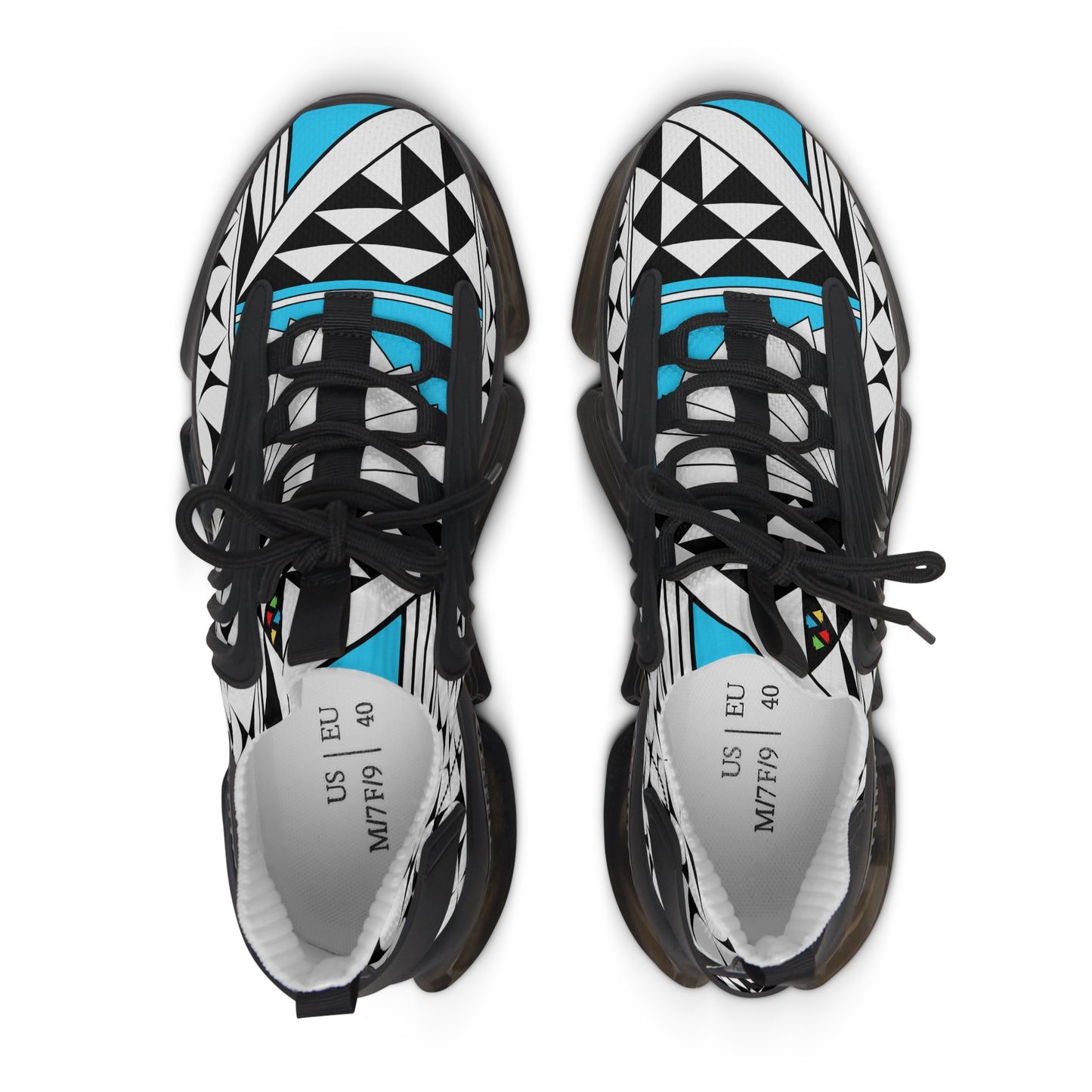 Southwest Sunrise in Turquoise Women's Mesh Sneakers