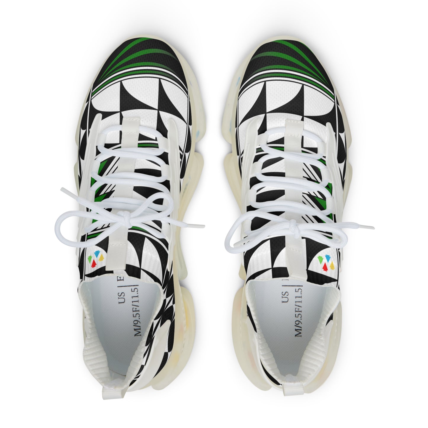 Feather Blessing in Green Men's Mesh Sneakers