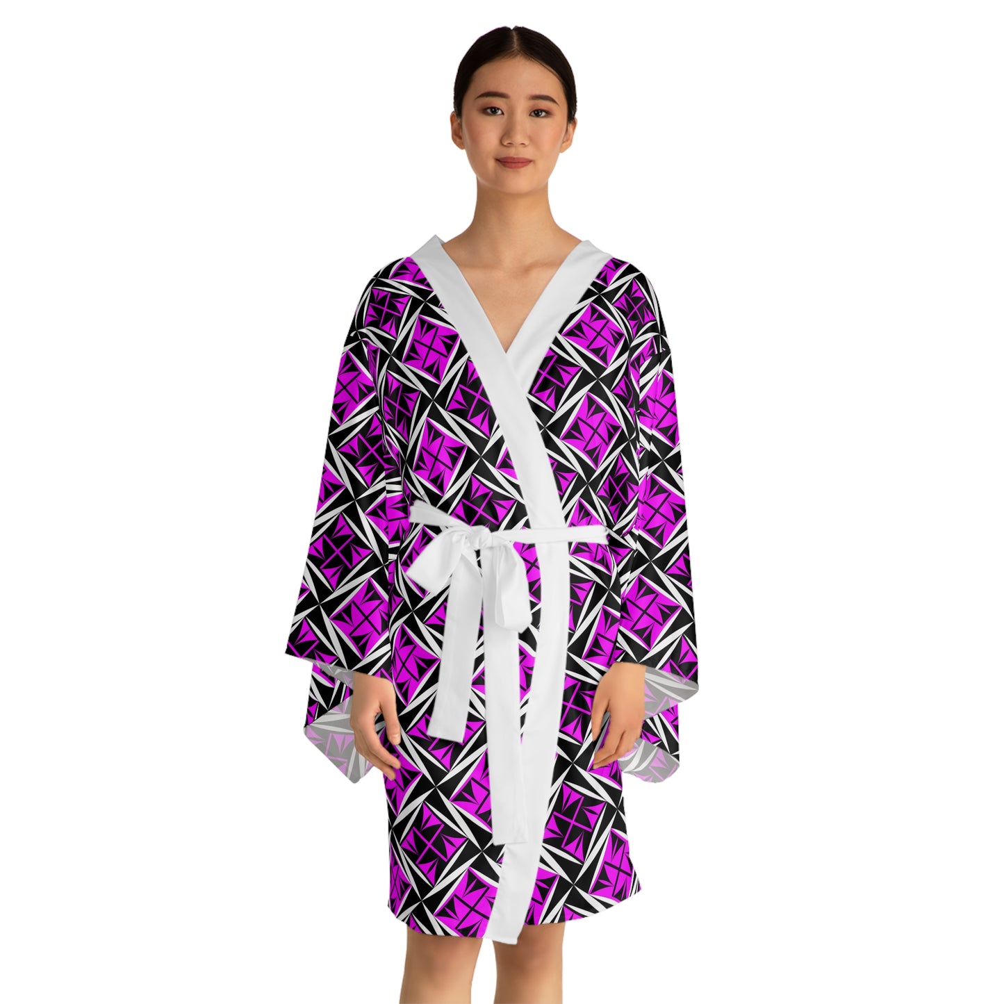 Sacred Winds in Pink Kimono Robe