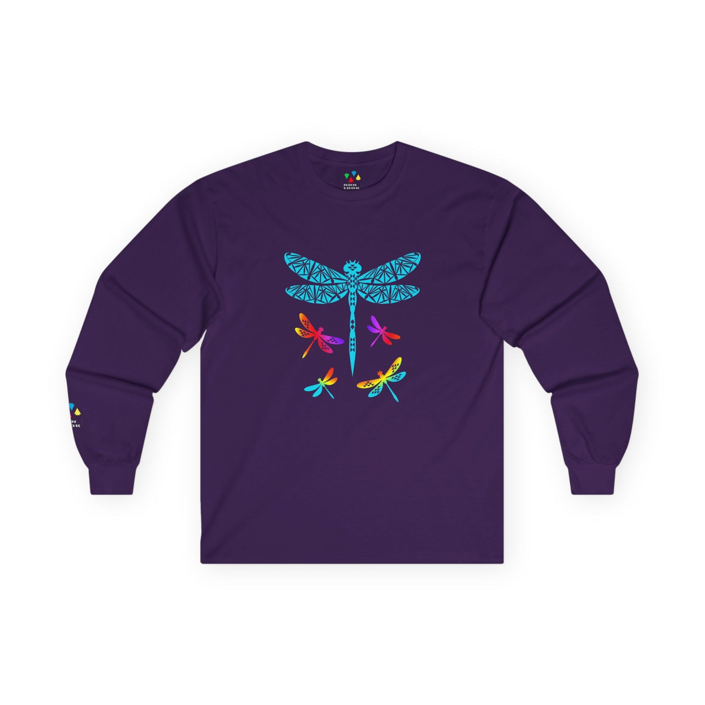 Rainbow Native Dragonfly Unisex Long Sleeve Tee