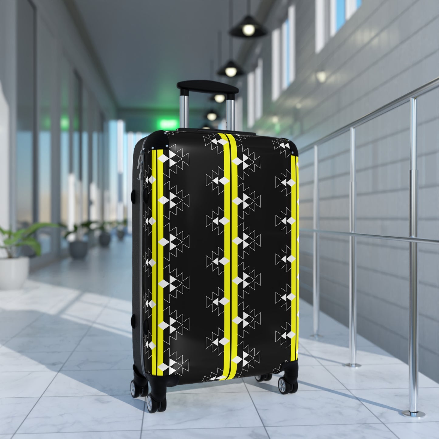 Yellow Native Woven Stories Suitcases