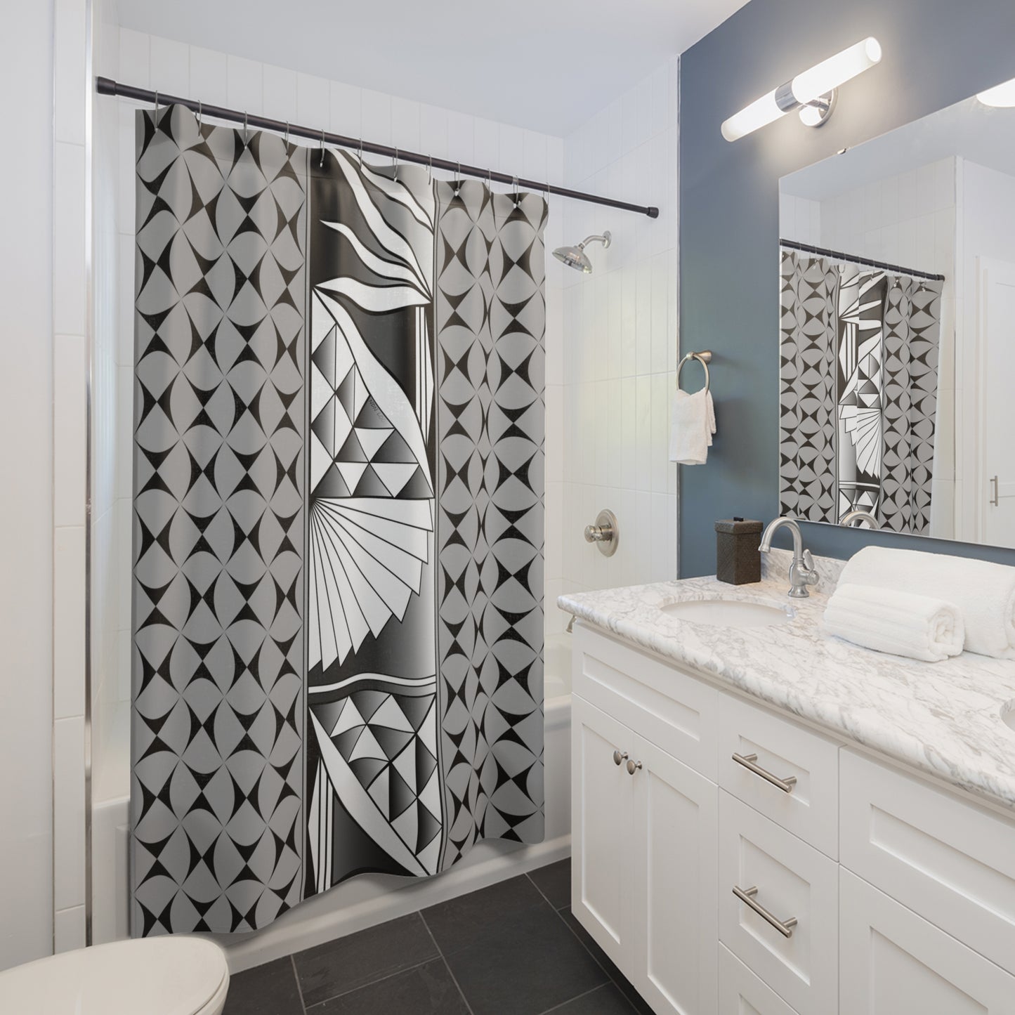 Chrome Native Sunrise Shower Curtains