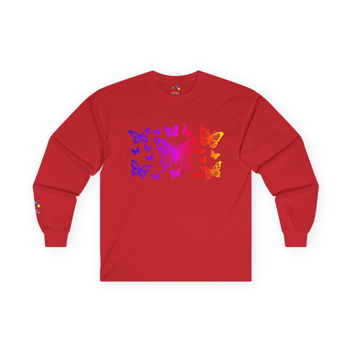 Rainbow Butterfly Dance Unisex Long Sleeve Tee