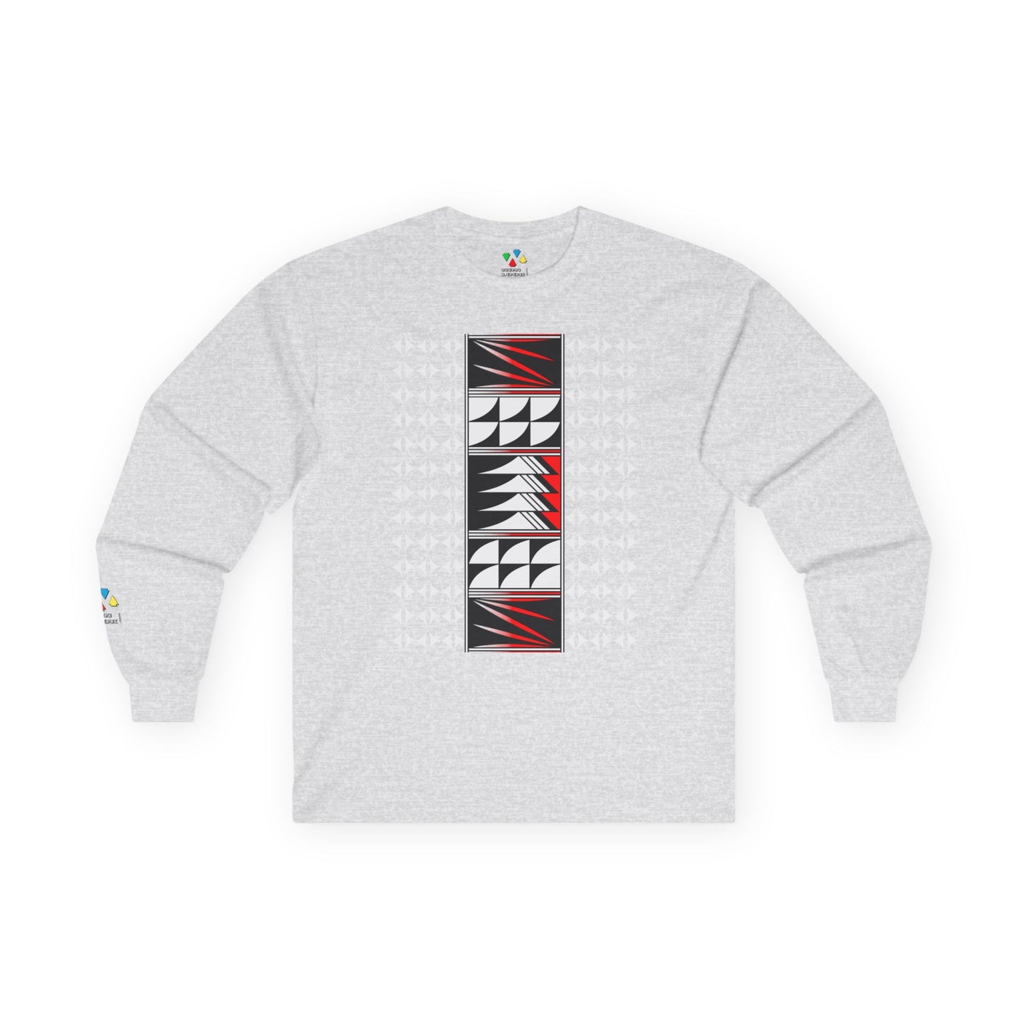 Feather Blessings in Red Unisex Long Sleeve Tee