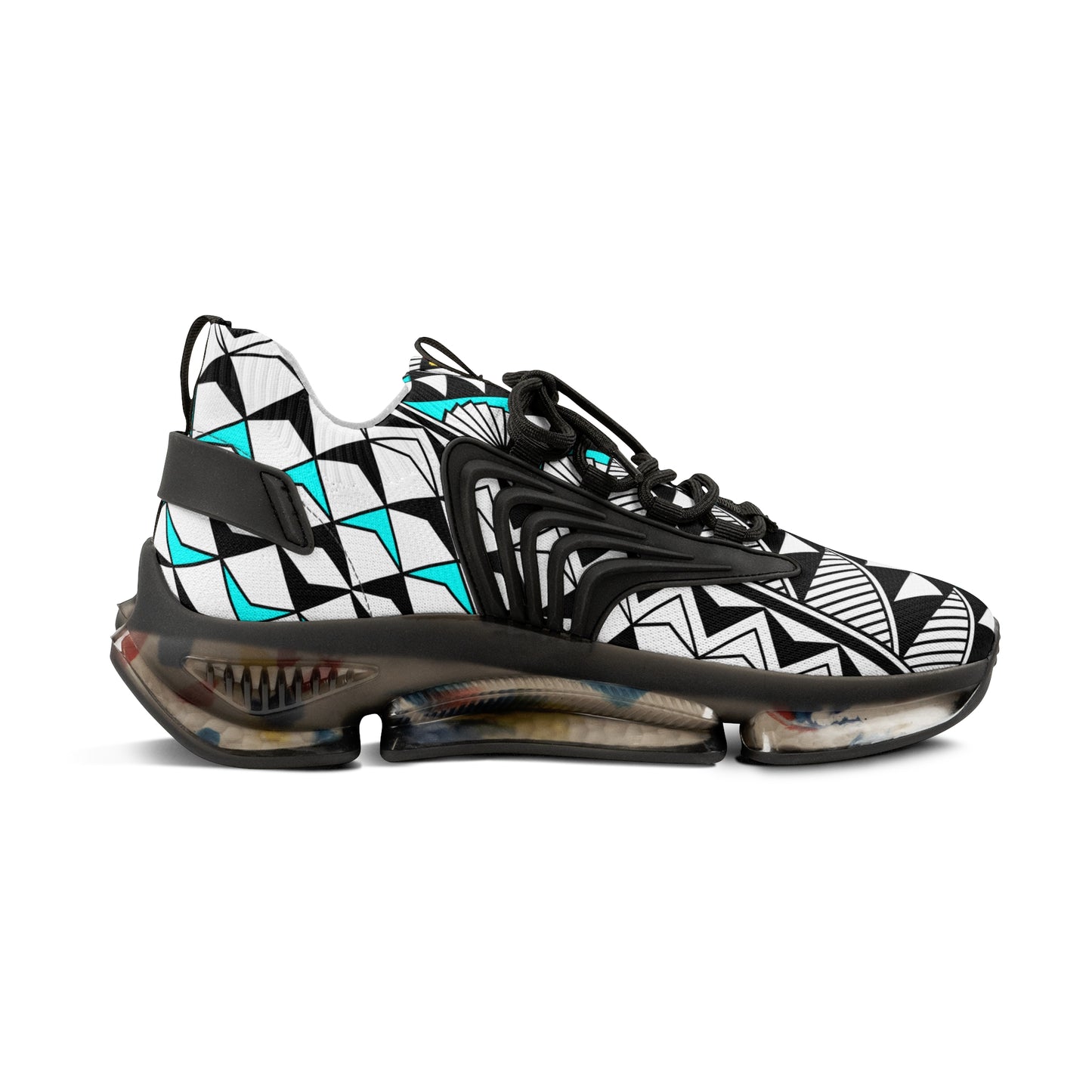 Sun and Rain in Turquoise Men's Mesh Sneakers