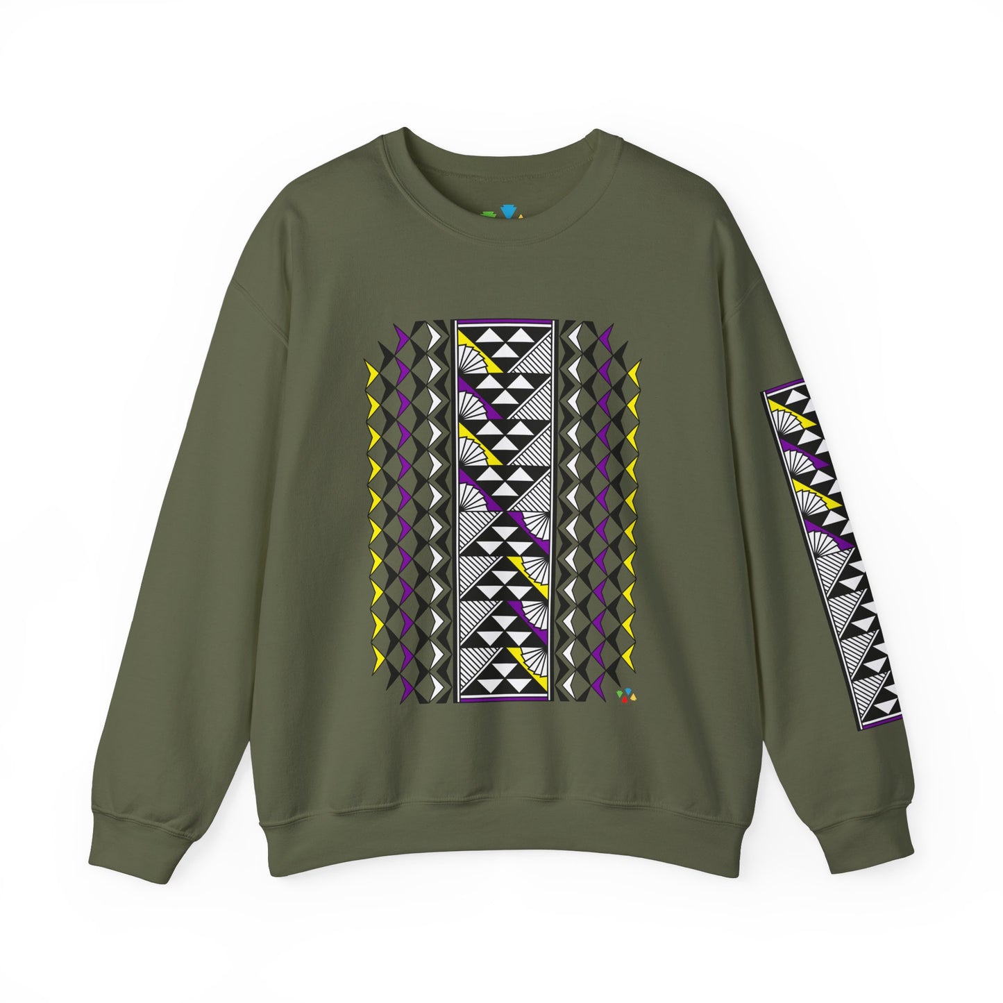 Sun and Rain in Purple/Yellow Unisex Sweatshirt