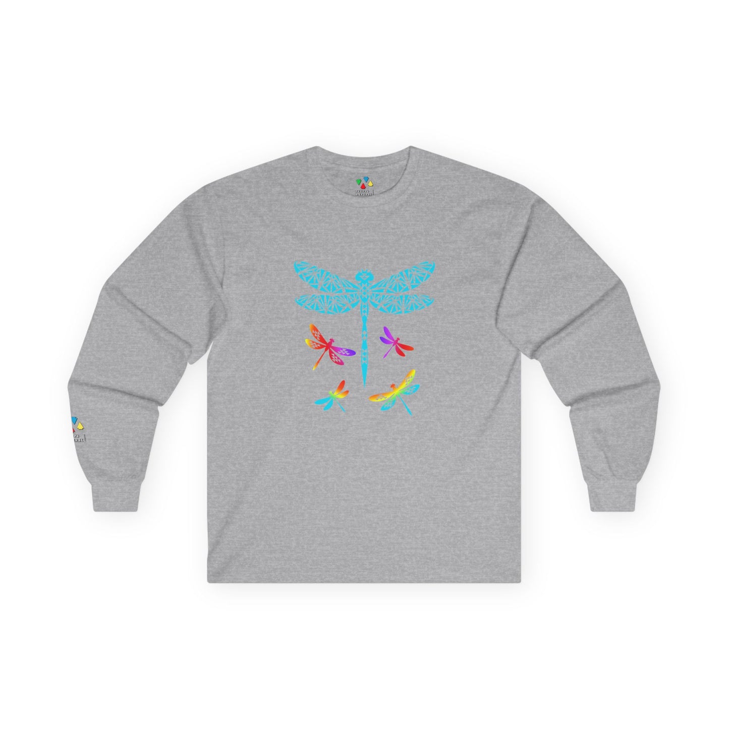Rainbow Native Dragonfly Unisex Long Sleeve Tee