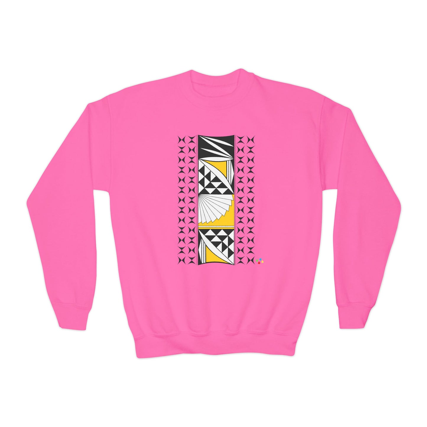 Southwest Sunrise in Yellow Youth Crewneck Sweatshirt