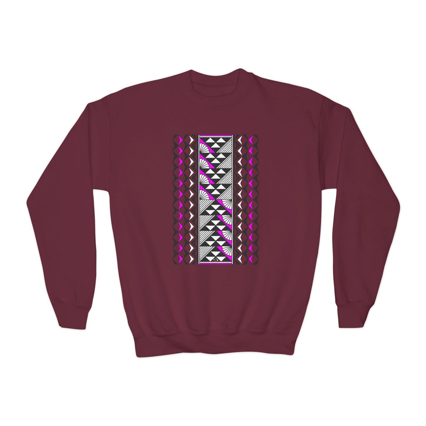 Rain and Sun in Pink Youth Crewneck Sweatshirt