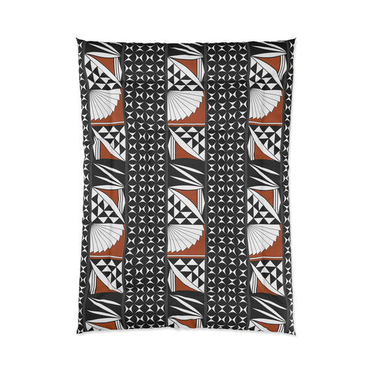 Southwest Sunrise on Black Comforter