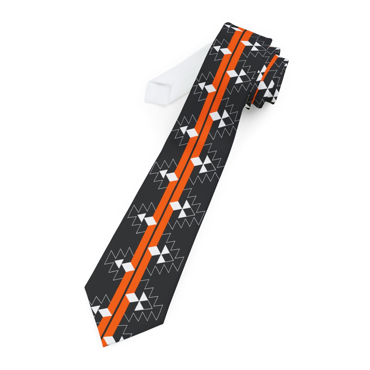 Orange Native Woven Stories Necktie