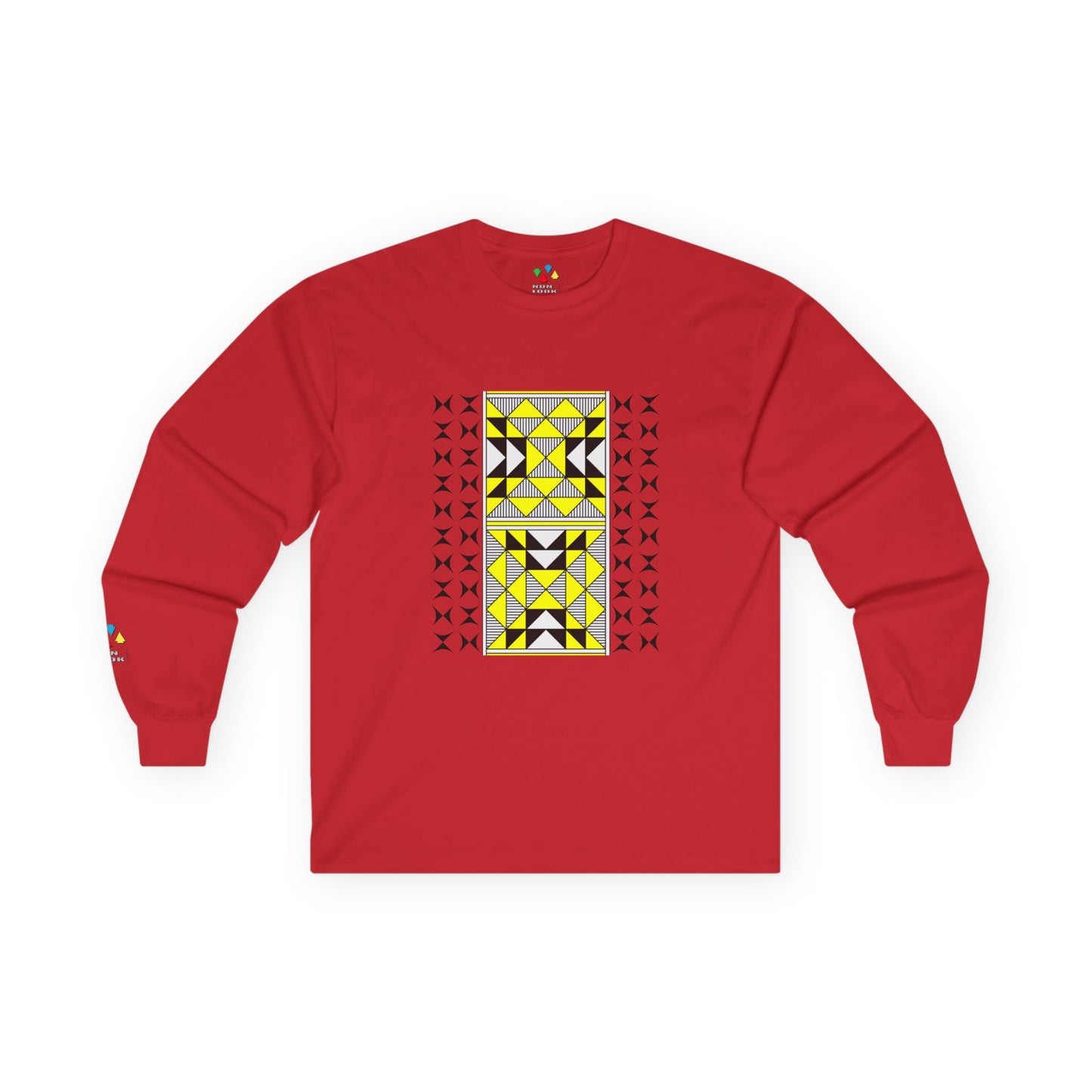 Sacred Mountains in Yellow Unisex Long Sleeve Tee