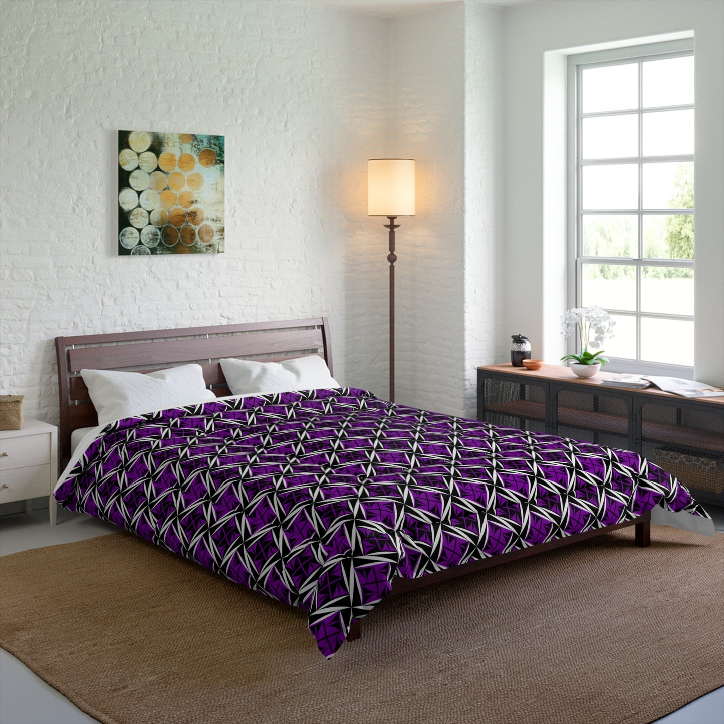 Sacred Winds in Purple Comforter