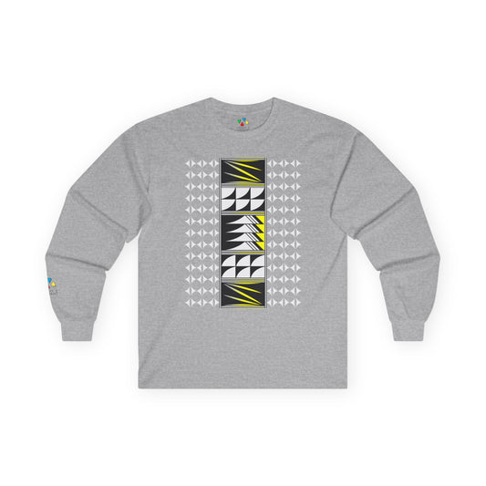 Feather Blessings in Yellow Unisex Long Sleeve Tee